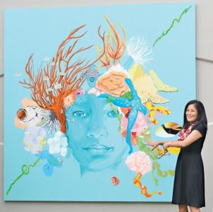 A vanishing mural